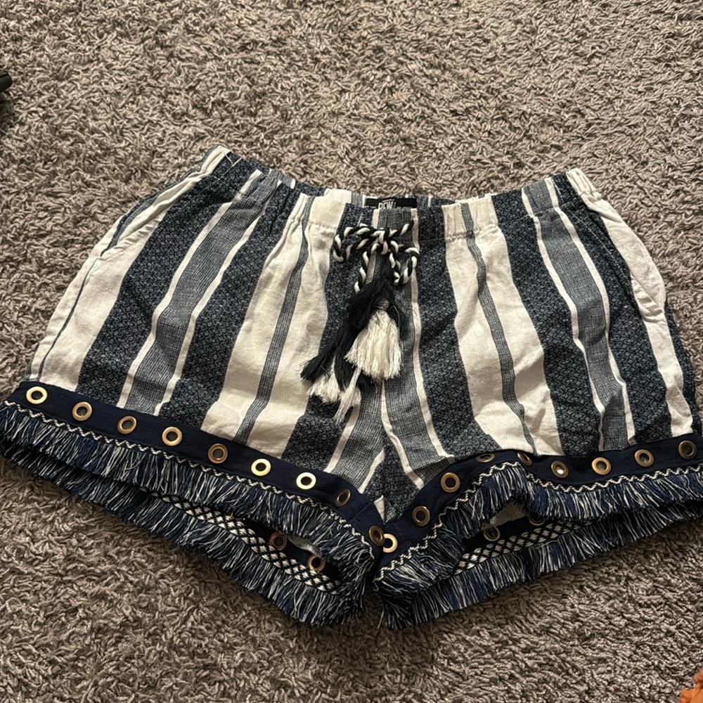 Blue and white striped Shorts